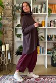 Beyond Terry Oversized Cowl Knit Fig Marl